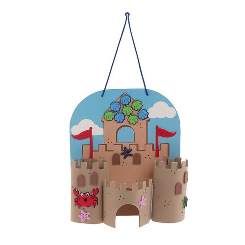 Fun Express Sandcastle Sign Craft Kit - VBS Vacation Bible School Supplies/Decor – Makes 12