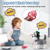 Walking Husky Barking Dog Toy for Child Kid Licking Talking Dog with Leash, Interactive Puppy that Barks Tail Wagging Plush Robot Dog Singing Electric Pet Pretend Dog Dress Up Christmas Boy Girl Gift
