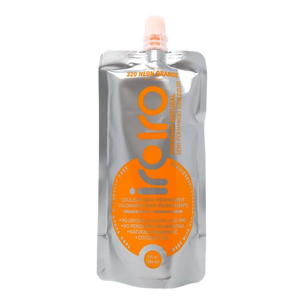 IROIRO Premium Natural Semi-Permanent Hair Color 320 Neon Orange (8oz)
