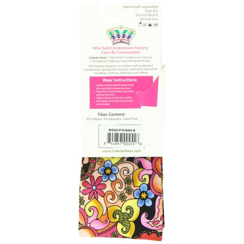 Celeste Stein Therapeutic Compression Socks, Bright Majik, 8-15 mmhg, .6 Ounce