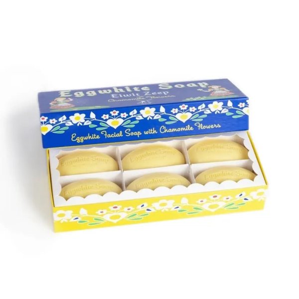 Eggwhite Soap "Eiwit Zeep" with Chamomile 6-bar Gift Box