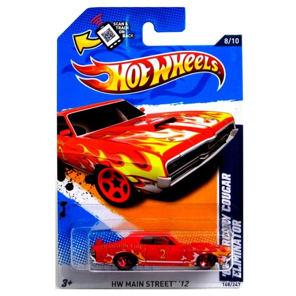 Hot Wheels 2012 Main Street '69 Mercury Cougar Eliminator Red Card 168