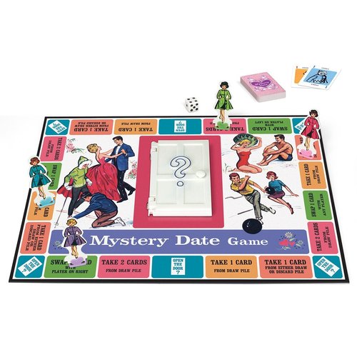 Winning Solutions Mystery Date Classic Board Game With Nostalgic Tin Case, Pink