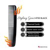 Styling Gear Heat Resistant Wide Tooth Comb Barber Hairstylist Hair Combs Static Free Hair Straightening Styling Hair Parting Black Comb 1 Pc. (Wide Comb)