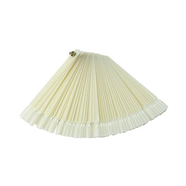 Beauticom® 500 Natural Acrylic False Tip Sticks with Metal Screw Fan-Shaped Nail Art Display Chart Practice Tool - 500 Tips