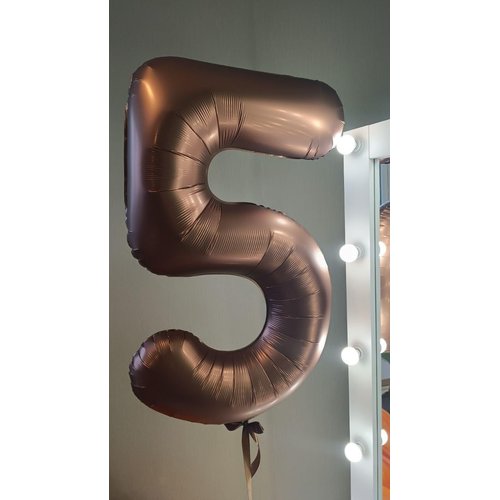 Dark Brown 5 Balloon, Coffee Brown Number Balloons 40 Inch, Chocolate Brown 5th Birthday Balloon Decorations, Dark Brown Party Supplies, 5 Number Balloons, Number 5 Balloon