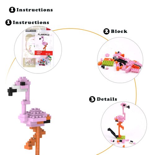 Jellydog Toy Mini Building Blocks Animals,Party Favors for Kids,12 in 1 Stem Toys Building Sets, Assorted Mini Animals Building Blocks Sets for Goodie Bags, Prize,Cake Topper