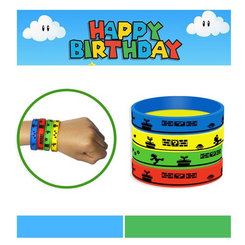 20 Video Game Party Favors Wristband, Party Gift, Goodie Bag Filler (SuperM)