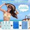 Carlerait 4PCS Sand Removal Bag for Beach, Sand Remover Beach Essensials for Family, Skin-Friendly Sand Wipe Off Mitts Beach Accessories Must Haves for Beach Vacation Travel Trip