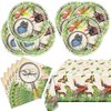OULUN Bug Party Decorations Tableware, 20 Plates and 20 Napkins and Tablecloth86 '' x 51'' Birthday Party Decorations