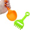 Skylety 8 Pieces Kids Beach Sand Shovels Colorful Plastic Rake Beach Sand Sifter Toy Shovel for Teens Garden Snow Beach Toys(Fresh Style)