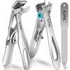 2024 Toe Nail Clippers for Thick Nails for Seniors, Popular Angled No Splash Self Collecting Fingernail with Catcher & 16mm Ultra Sharp Wide Jaw Nail Clippers for Men, Novelty Gifts for Men Women