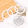1 Filter and 3 Silicone Gasket Seals Replacement for Aluminium Moka Pot and Stovetop Espresso Coffee Maker (9 Cup)