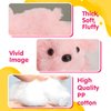 WEWILL 10'' Light up Pink Puppy Dog LED Stuffed Animal with Colorful Night Light Glow Soft Plush Toy Gifts for Kids on Christmas Birthday Valentines Day