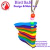 886 Spoon Explosion Bonka Bird Toys Colorful Wood Chew Hanging Spin Parrotlet Budgie Cockatiel Parakeet