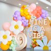 JeVenis Nine is A Vibe Party Decoration Groovy 9th Birthday Decorations Hippie Banner Boho Decor Retro Flower Daisy 60's 70's Theme Party Supplies