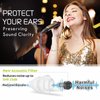 2 Pairs Concert Ear Plugs, Hearprotek Reusable High Fidelity Noise Reduction Music Ear Plugs for Ear Protection-Soft Hearing Protection Earplugs for Concerts, Musicians, Events (Petite Size)