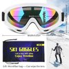 COOLOO Ski Goggles, Snow Snowboard Goggles for Men Women Kids - UV Protection Foam Anti-Scratch Dustproof