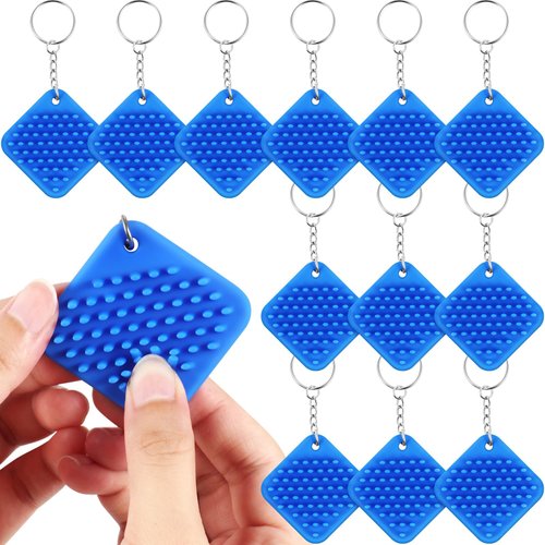 Landical 12 Pcs Mini Keychain Toys Tactile Keychain Gifts Party Favors Toys for Boys Girls