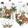Haimimall Jungle Safari Tablecloths, 3Pcs Wild Animal Birthday Table Covers, Safari Baby Shower Table Cloths Zoo Theme Birthday Party Supplies for Boys Kids 108 * 54in