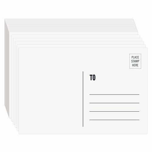 Blank Postcards for Mailing - Pinovk 100 Pcs White 4x6, Mailable Postcards Set Make Your Own Printable Postcards 300gsm/14pt Postcard Paper Cardstock for DIY Mailing Christmas Thanksgiving Painting