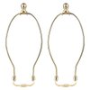 Helunsi 8 Inch Lamp Harp, 2 Set Gold Lamp Shade Harp Holder with Finial, DIY Detachable Replacement Lampshade Adapter Harp Bracket Hardware for Table & Floor Lamps Accessories Parts Repair - Metal
