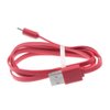 6ft USB Cable MicroUSB Charger Cord for Moto E Phone, Power Wire Sync Flat Red Compatible with Motorola Moto E