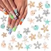 COOSLIM Summer Beach Nail Art Rhinestones Accessories Ocean Theme Shell Starfish Nail Studs Sea Series Flower Nail Charms Supplies for Nail Art Designs DIY Manicure Decoration 4