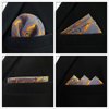 SHLAX&WING 5 Pieces Assorted Mens Silk Pocket Square Handkerchiefs Set 40