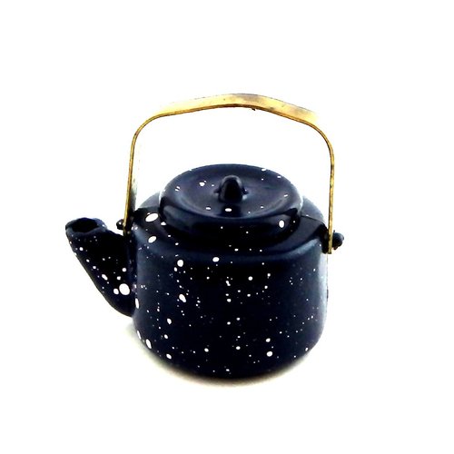 Dolls House Miniature Kitchen Accessory Blue Kettle 397