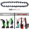 FIFCHALL [4 Pieces] 4 Inch Mini Chainsaw Chain, 4 Inch Replacement Chains for Cordless Electric Portable Mini Chainsaw, Guide Saw Chain for All 4-inch Mini Chainsaws for Wood Branch Cutting