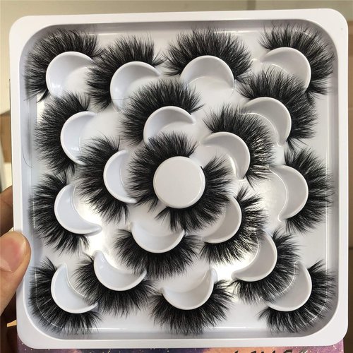 ALICROWN Fluffy Mink Lashes, Faux Eyelashes 3D Volume Lashes Pack Handmade Dramatic Thick Crossed...