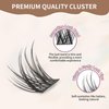 Lash Clusters 100 Pcs Cluster Lashes Natural Look DIY Eyelash Extension Manga Individual Lashes 10-16mm Mixed D Curl Wispy Fluffy Anime Lash Clusters Super Thin Band, Soft & Reusable