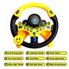 YIYZAOF Kids Steering Wheel for Car, Driving Simulated Toy Steering Wheel for Kids with Light and Music, Electric Early Learning Educational Baby Steering Wheel Toy for Kids（Yellow）