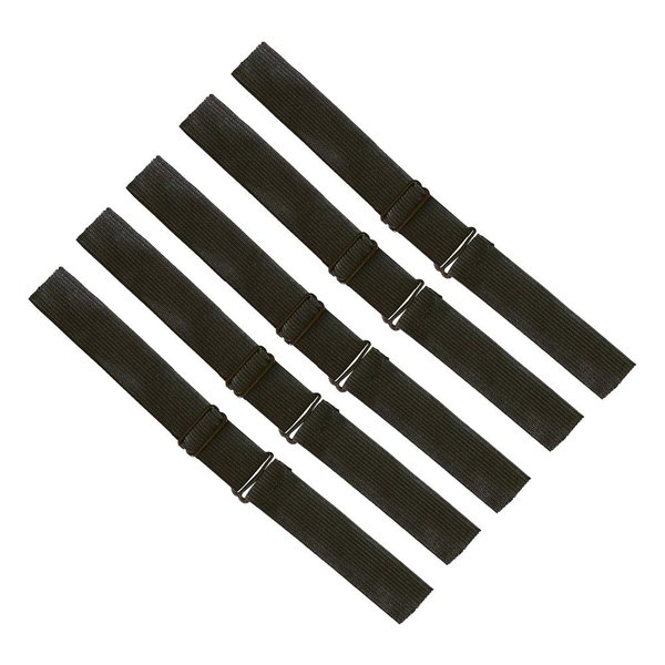 5 Pieces Black Adjustable Elastic Wig Band with Removable Buckles Adjustable Wig Straps for Wig Cap Making Wig Sewing in Wig (2.5 cm)