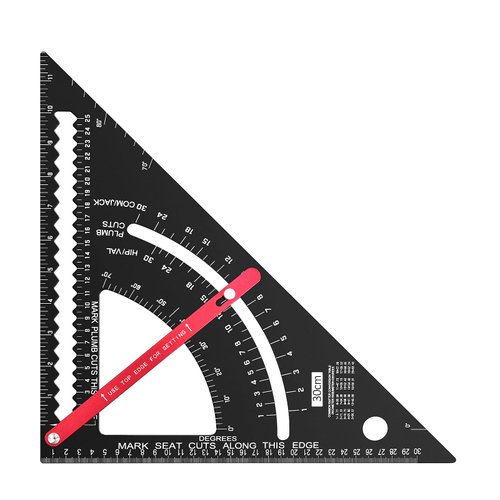 Gohelper 12 inch Carpenter Square Tool Rafter Framing Square Construction Metal Woodworking Measu...
