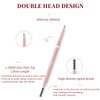 Eyebrow Pencil,2Pcs Professional Micro Brow Pencil with Spoolie Brush,Longwearing Waterproof Eyebrow Pencil,Eye Brow Pencils for Women. (Update Gray)