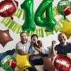 HADCKJA Football Balloon Football Birthday Decorations 14th Birthday Balloon Rugby Gold Brown Star Rugby Field Balloon Touchdown Sports Theme Football Party Supplies Birthday Party Decorations 10Pcs