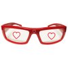 Heart Happy Eyes Plastic Holographic 3D Glasses - 2 Pairs
