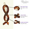Parcelona French Infinity Ribbon Small 2 1/4" Celluloid French Hair Slides Clips for Women Tige Boule Clasp Girls Side Slide-in Barrette Clip Paris Hair Accessories for Women Strong Hold No Slip Grip Fashion Durable Styling, Made in France (Tortoise Shell