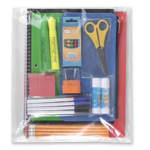 School Supplies Kit for Girls, Boys Back to School Supplies Bundle Pack 30 Piece School Supply Box Set for Kids Kindergarten, Elementary K-8 Includes Notebook, Folders, Pens, Pencils, and More