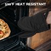 Oven Mitts and Pot Holders Set, Pack of 4, Heat Resistant Silicone Kitchen Mini Oven Mittens for 500 Degrees, Mini Oven Gloves and Hot Pads for Baking Grilling Barbecue Microwave Machine Washable