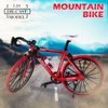 1:10 Scale Die-Cast Alloy Mini BMX Mountain Bike Finger Bicycle Model Toy Desktop Decoration Crafts for Cycling Lovers Bike Racers Athletes Children Boys and Girls (Red)