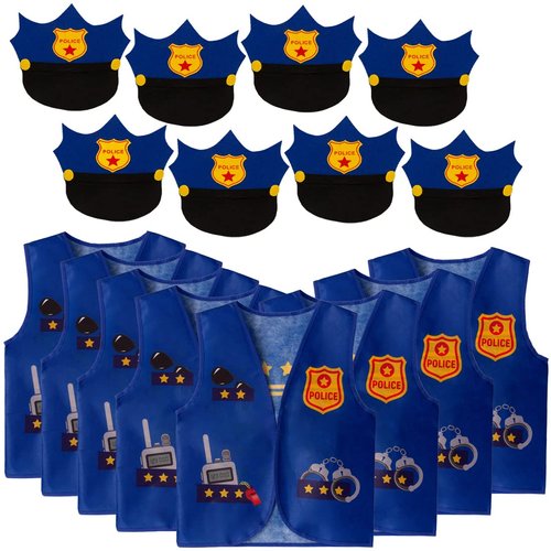 Tigerdoe Police Themed Party Supplies - 16 PC Police Party Favors - Kids Police Hats &amp; Costume Ve...