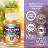 Omega 3 Fish Oil Gummies - Triple Strength Omega 3 Fish Oil Gummy Vitamins with High Absorption EPA & DHA Fatty Acids, Burpless Fish Oil Supplement, Nature's Heart Health, Orange Flavor - 60 Gummies