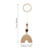 Toddmomy 4Pcs Baby Gym Wood Toys Wooden Hanging Toy Wood Activity Pendant Hanging Toy Sensory Toys Nursery Decor