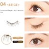 D-UP Natural Look False Eyelashes, False Lashes for Nature Look/Bold Eye Look, Japanese Natural Looking Fake Eyelashes A Day Long Lasting Wear, Lightweight&Reusable, 2 Pair, Color Lash 04 Beige