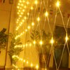 Christmas Decorations String Lights Outdoor, Net Mesh Lighting 200 Led Bulbs Waterproof, for Indoor, Curtain, Tree, Halloween, Bush, Party, Wedding, Fairy, Wall (9.8'x6.6', Plug in, Warm White)