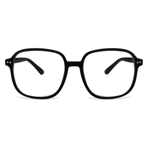 SOJOS Square Blue Light Blocking Glasses Oversized for Women TR90 Frame Filter SJ5081 with Black Frames/Anti-Blue Light Lenses