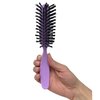 Styling Gear Detangling Hair Brush Nylon Bristles 7 Row Teasing Womens Brush For Thick Hair Small Travel Hairbrush Brush For Hair 1 Pcs. (Lavender)